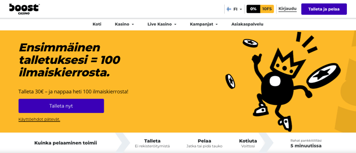 Boost Casino etusivu
