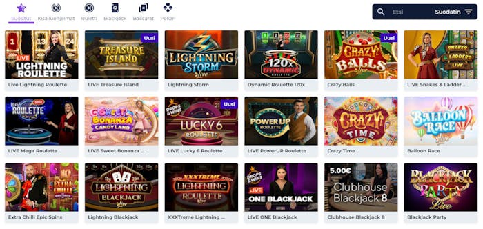 Suosituimpia live-pelej? Boost Live Casinolla