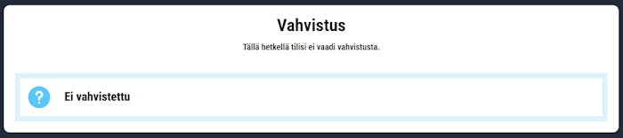 Buran Casinon KYC prosessin tila ei edellytä toimia.