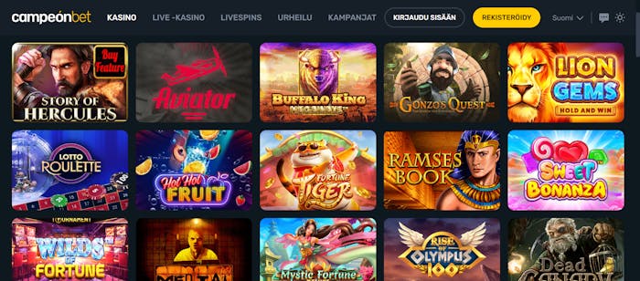 campeonbetin pelivalikoima