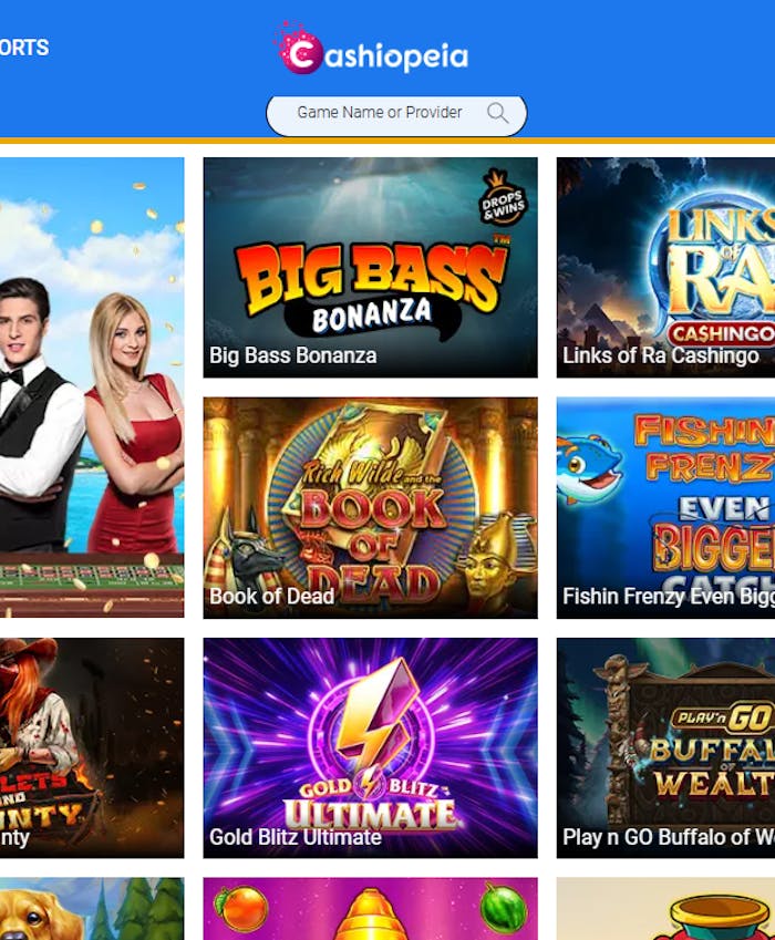 Cashiopeia kasinon peliaula ja suositumpia slotteja.