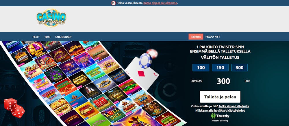 casinoandfriendsin tervetulotarjous