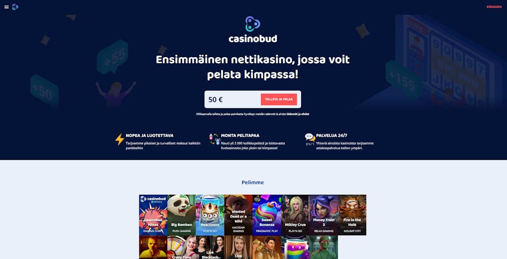 casinobud frontpage