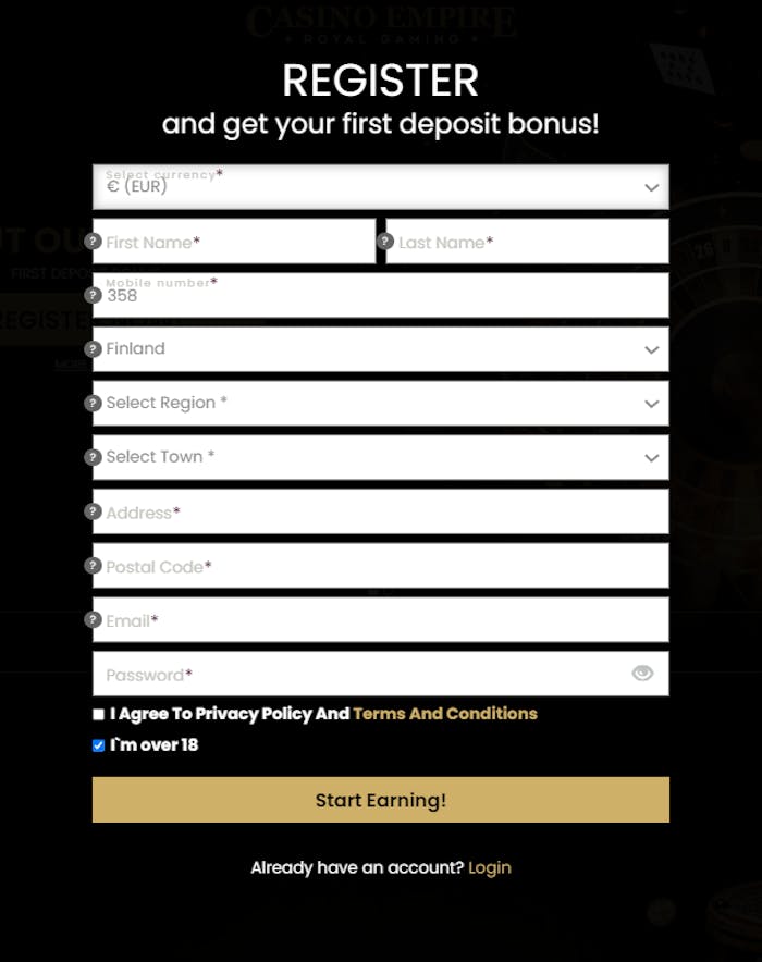 casinoempiren login