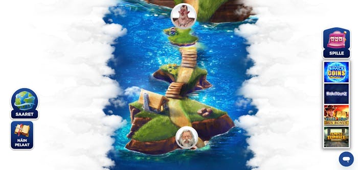 Casino Heroes karttaa ohjaa pelaajaa erilaisten bonusten pariin.