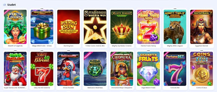 Casinolabin massiivinen pelivalikoima koostuu mm. sloteista, nettiarvoista ja livekasinopeleistä.