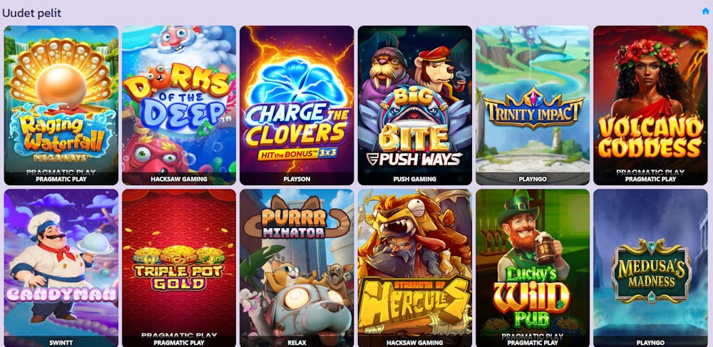 Casino Ran pelivalikoima kattaa kaikki pelaajan perustarpeet.