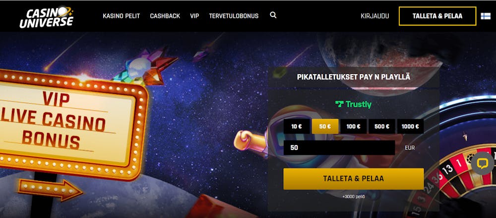 casinouniverse-tervetulotarjous