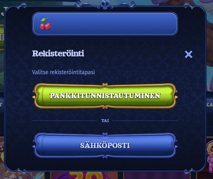 Casombie Casinolla rekister?ityminen tapahtuu pankkitunnuksilla tai s?hk?postilla. 
