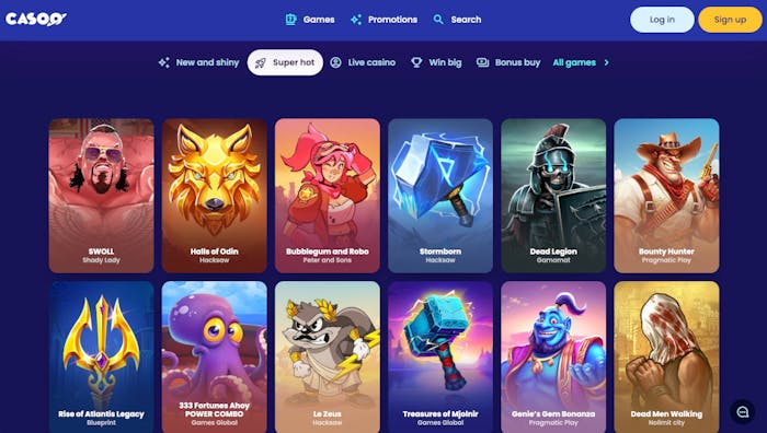 Casoo Casinon etusivu