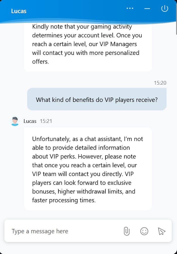 Spin Dragonsilla asiakaspalvelu vastaa englanniksi