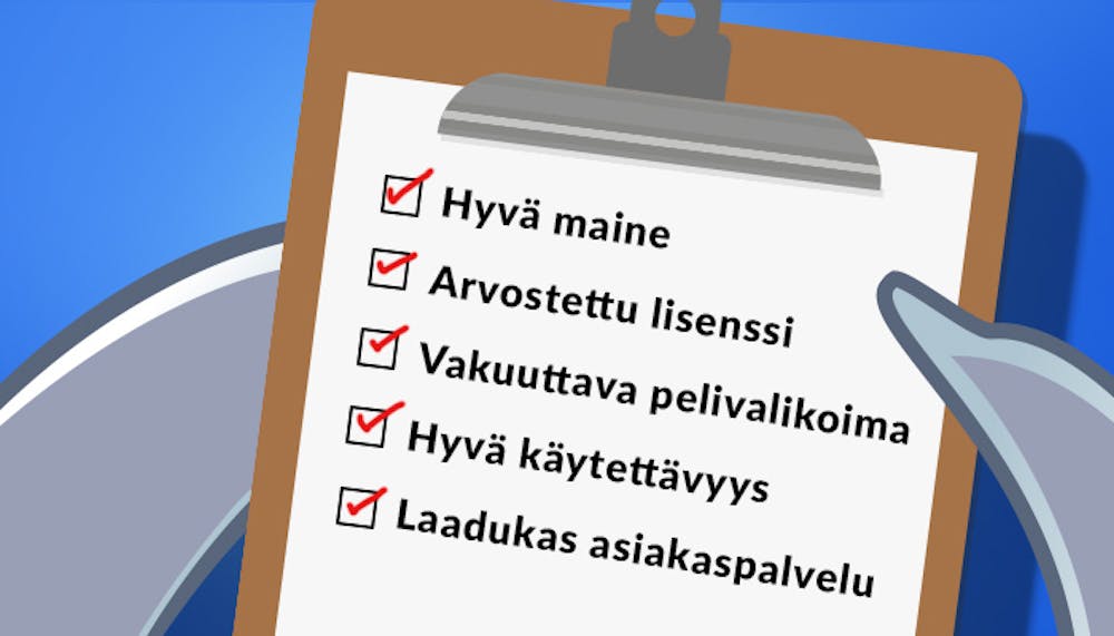 Valintakriteerit, joiden perusteella Kasinohai valitsee parhaat MGA-kasinot