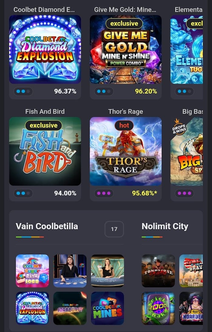 Coolbet pelit