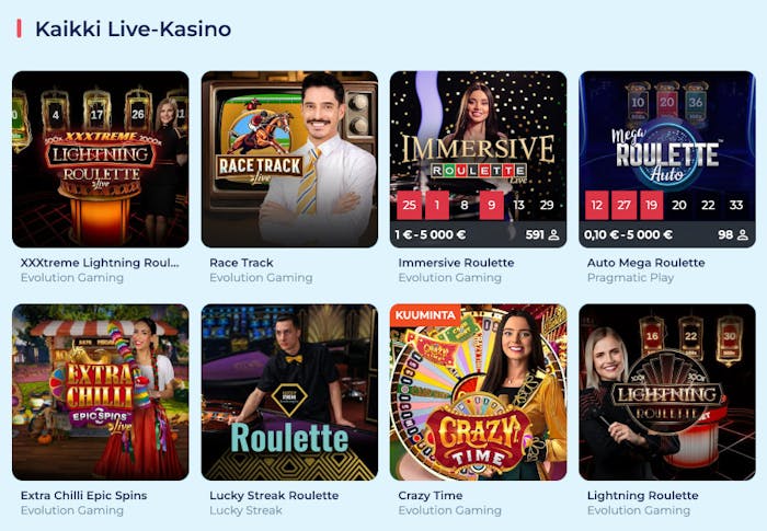 Live-pelej? Crab Slots Casinolla
