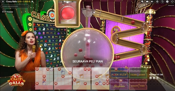 Crazy Balls Live -peli live kasinolla.