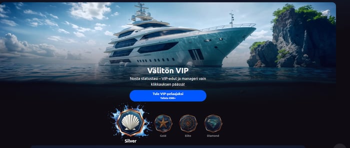 Crusino Casinon VIP-ohjelmaan pääsee välittömästi tekemällä yhden vähintään 500 euron suuruisen talletuksen.
