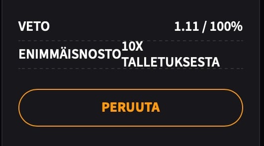 Kierrätys 1,11 prosentin kohdalla.