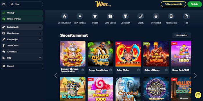 Dama N.V -kasino Winz.io:n peliaula