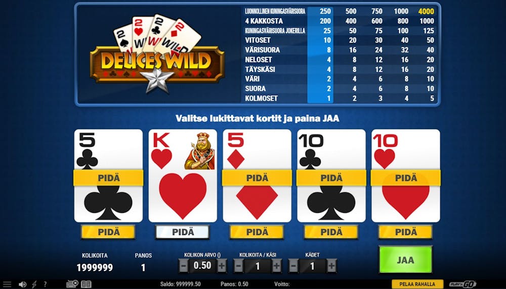 Deuces Wild videopokeri