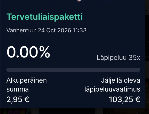 Kuva, jossa näkyy ilmaiskierrosten kierrätysvaatimus NetBet kasinolla.