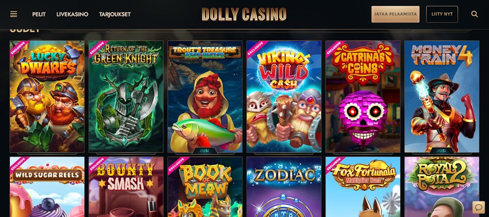 Dollycasinon pelivalikoima