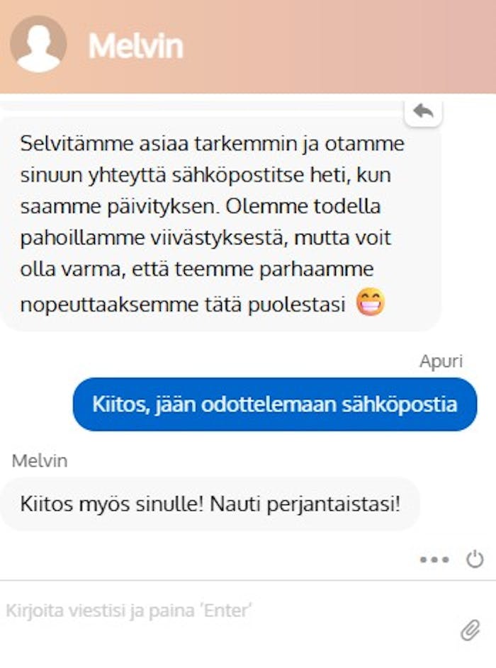 Dreamz Casinon asiakastuki lupasi palata asiaan sähköpostitse.