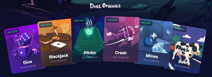 Duel Casino tarjoaa 100 % Duel Originals pelit.