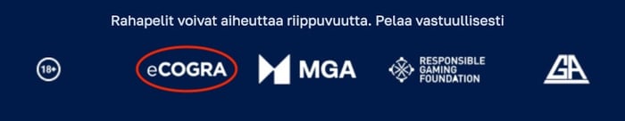 eCOGRA:n logo nettikasinon alatunnisteessa