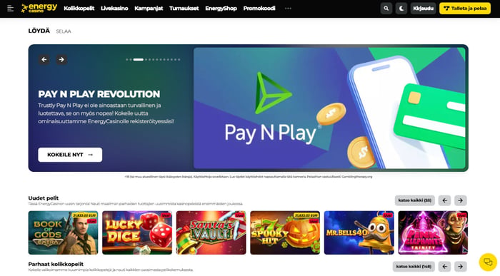 EnergyCasinon etusivu
