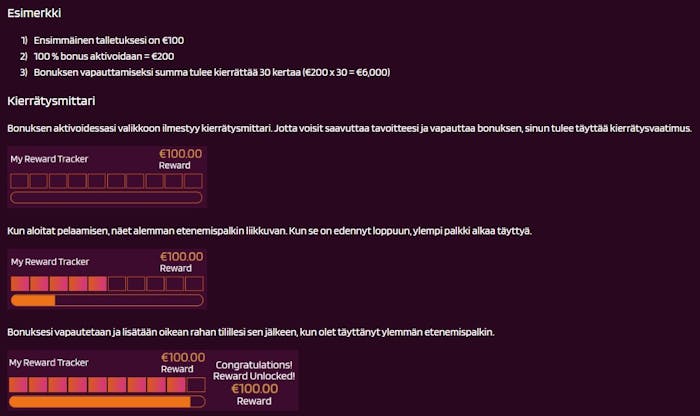 Happy Spinsin kierrätysmittari - ohjeet ja esimerkit.