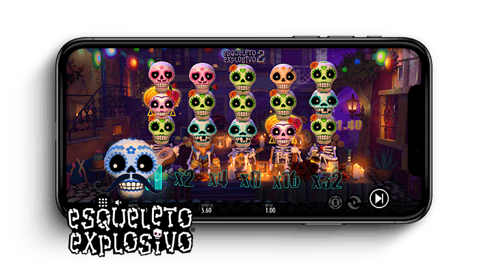 Esqueleto Explosivo puhelimessa