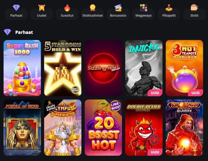 Löydä parhaat kolikkopelit Excite Win Casinolta