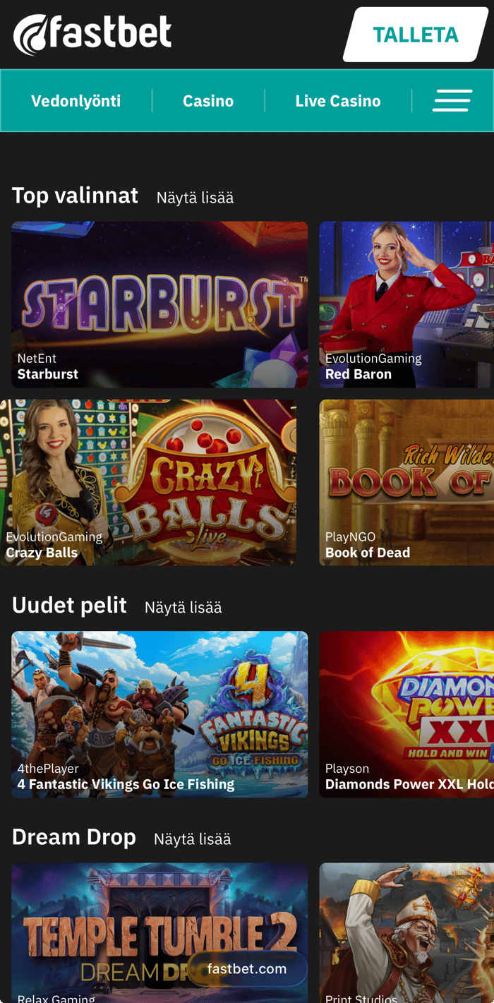 Fastbet mobile interface