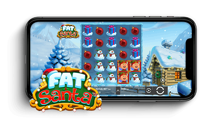 Fat Santa puhelimen näytöllä