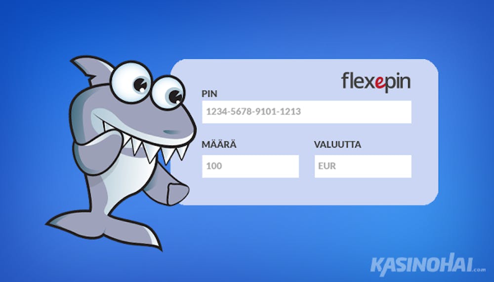 Kasinohai tekemässä talletusta Flexepin-koodilla. 