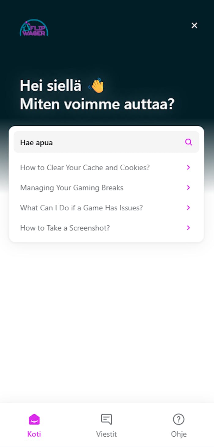 Flipwager kasinon chat-tuki.