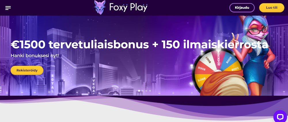 foxyplayn tervetulotarjous