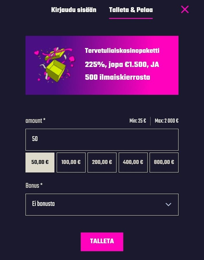 Frenzino pay n play