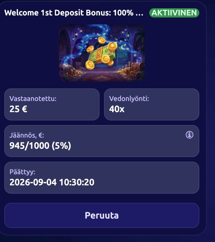 Kierrätysmittari näyttää vaatimuksen täyttyneen viisi prosenttia.