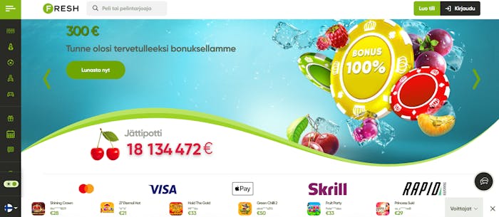 freshcasinon tervetulotarjous