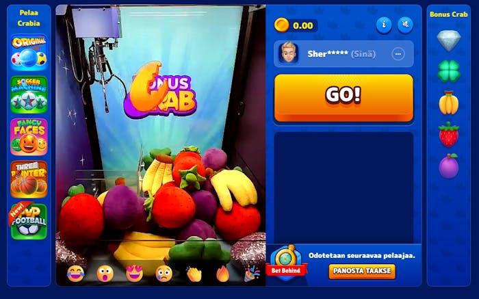 Frumzi Casinon Bonus Crab lisäpeli tuo mahdollisuuksia voittaa bonuksia.