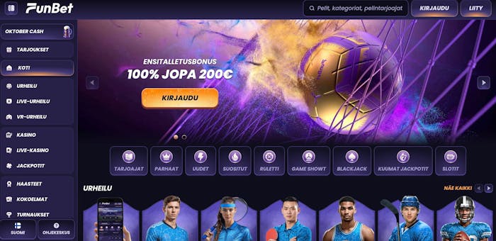 Funbet Casinon etusivu