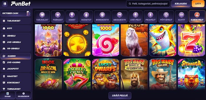 Funbet Casinon kolikkopeliaula
