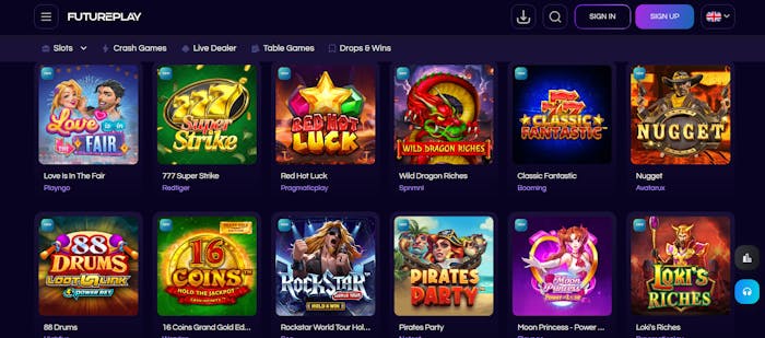 futureplay slots osiosta löytyy parhaat kolikkopelit