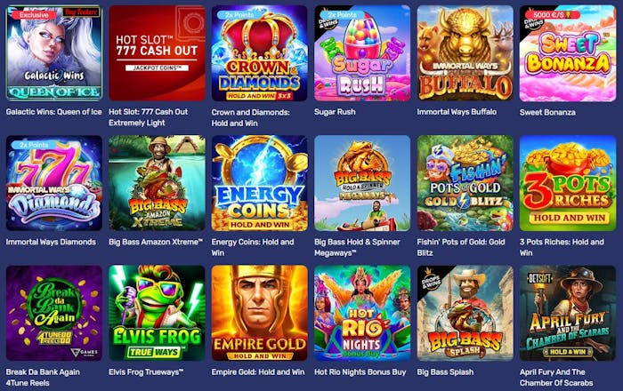 GalacticWins Casinon pelivaihtoehdot