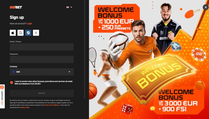 Rekisteröidy GG Bet Casinolle ja nappaa tervetuliaisbonus