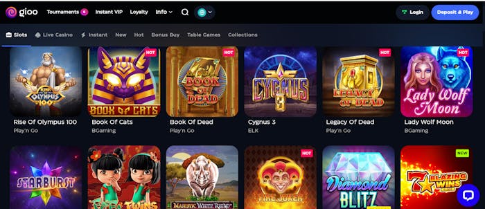 gioocasinon pelivalikoima