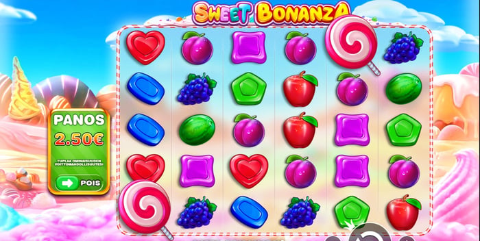 Gladiators Bet Casinon Sweet Bonanza toimi erinomaisesti tietokoneessa ja mobiilissa.