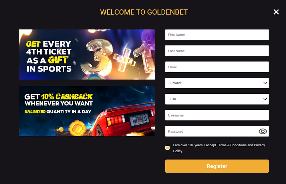 goldenbetin login