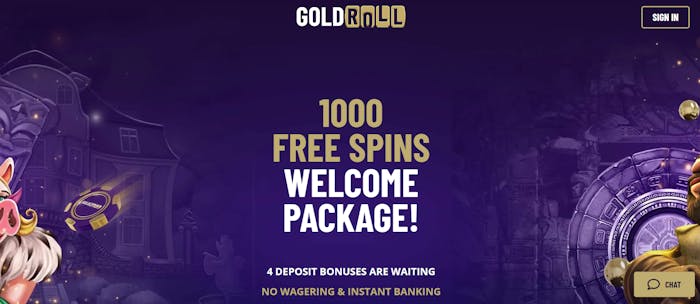 goldrollin tervetulotarjous